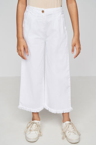 White Straight Solid Bottom, White, image 1